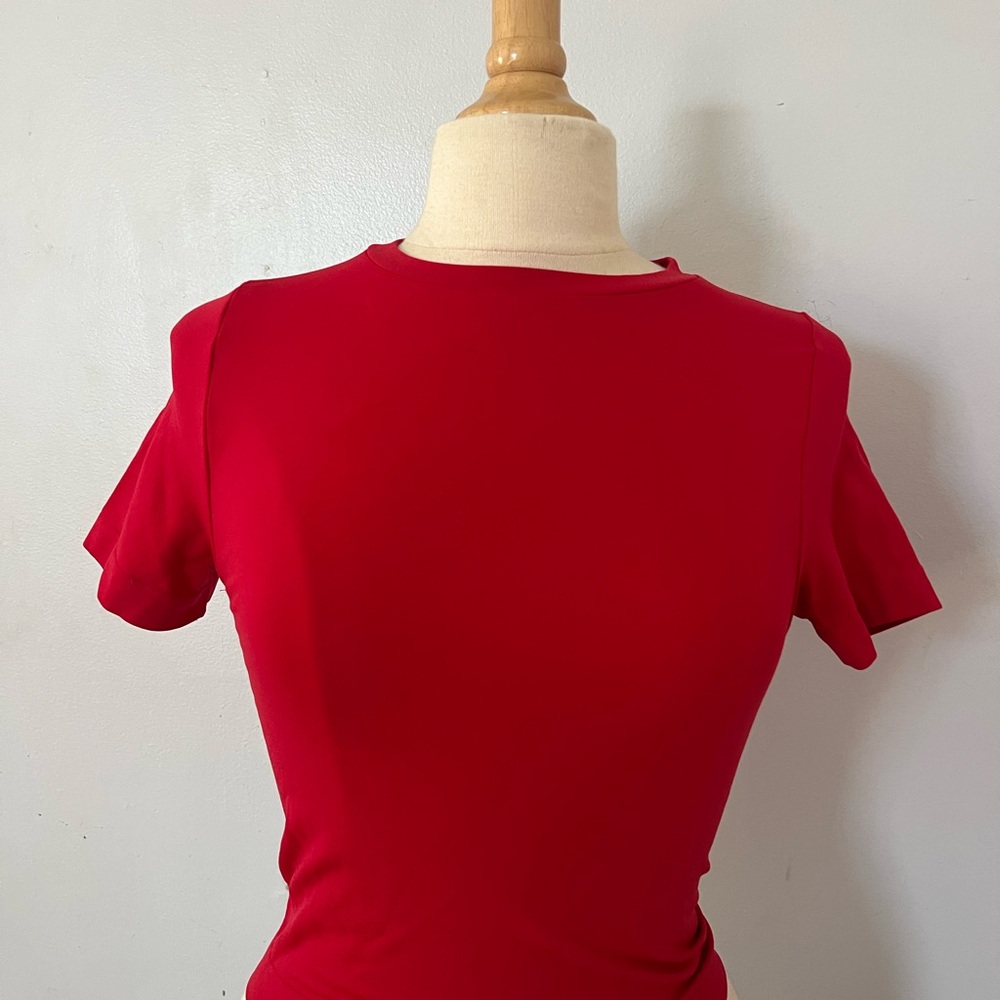 Red Short Sleeve Top